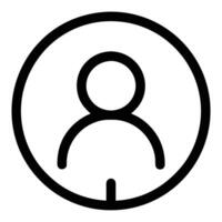 User Profile Outline Icon In Circle For Social Media Interface Design vector