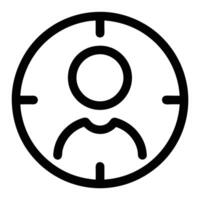 Target Audience Focus User Targeting Line Icon Business And Marketing Goal vector