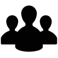 Silhouette Of A Team Of People In A Minimalist And Modern Design vector