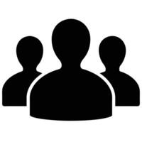 Group Icon Illustration Representing Teamwork And Collaboration Symbol On White Background vector