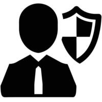 Personal Data Protection And Security Identity Safeguard Icon Illustration vector