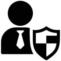 Business Professional Security Guard Icon Graphic Illustration Template Design vector