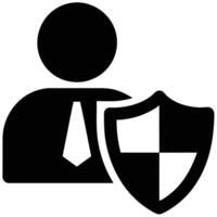 Secured Profile Graphic Representing Data Protection And User Privacy Measures vector