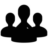 Teamwork Symbol In Black Silhouette For Website,Social Media Or Presentations vector