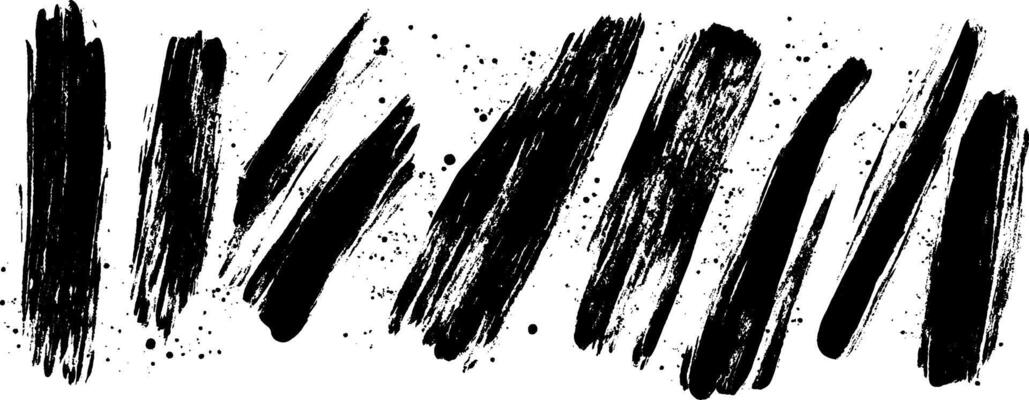 Vintage woodcut illustration of abstract ink blotches showcasing expressive brushstrokes