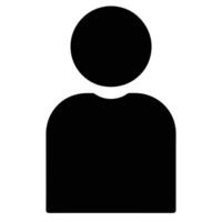User Icon Graphic Black Silhouette For Website Or Application Interface vector