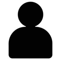 Simple Person Icon Illustration Symbol Design User Profile Silhouette vector