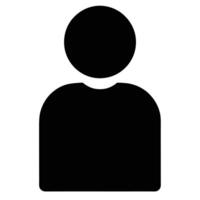 Simple Black User Icon Graphic For Profile Avatar Interface And Design Element vector