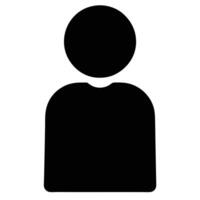 Simple Black User Icon Or Person Avatar Graphic For Website Applications vector