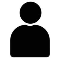 Simple Black Silhouette Of A Generic User Avatar Illustration Template vector