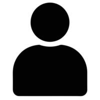 Simple Black User Icon For Profile Or Social Media Avatar Representation vector