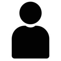 Simple Black User Icon For Profile Avatar Sign vector