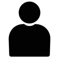 Simple Black User Icon Person Silhouette Profile Image Design Illustration vector