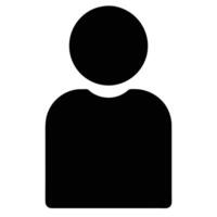 Black Silhouette Of User Account Symbol For Website Profile Template Icon vector