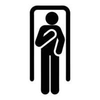 Full Body Scanner Symbol Icon For Security Screening And Checkpoints vector