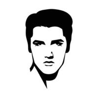 Black And White Portrait Of A Man In A Graphic Pop Art Style vector