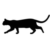 Silhouette Of A Cat Walking Elegantly Illustration For Creative Projects vector
