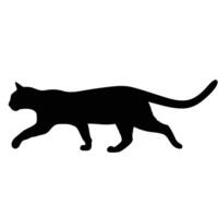 Walking Cat Silhouette Image Illustration For Digital Design Project vector