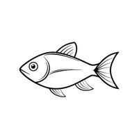 Line Art Illustration Of A Fish For Coloring Pages And Design Projects vector