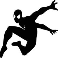 superhéroe silueta en acción actitud gráfico ilustración para diseño proyectos vector