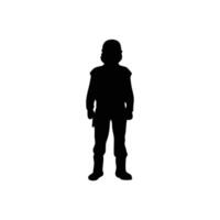Silhouette Illustration Of Galactic Empire Trooper Standing Guard Against The Rebellion vector