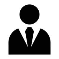 Silhouette Of A Businessman In Suit And Tie Representing Professionalism And Success vector