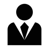 Business Professional Silhouette Icon Image Of Person In Suit And Tie vector