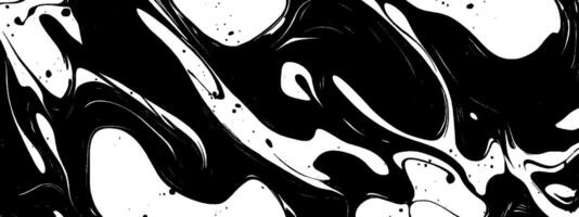 Vintage woodcut illustration showing chaotic ink blot patterns in intricate black and white design vector