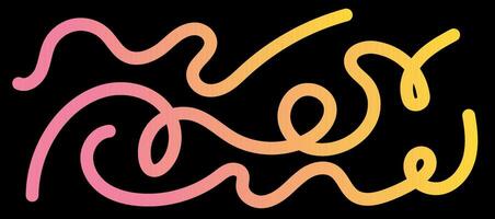 Vibrant abstract background with pink and yellow neon gradients. Smooth 3D lines, dynamic swirls, and fluid shapes create a modern, trendy, and minimal design. vector