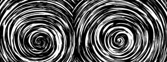 Intricate vintage woodcut illustration of concentric circles with dynamic swirl patterns vector