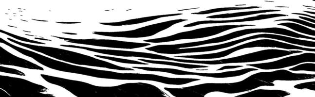 Vintage woodcut depiction showing unique patterns of a sandy surface in a coastal environment vector