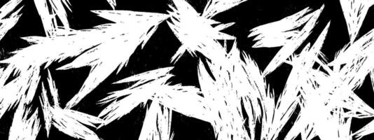 Frost patterns on a window captured in vintage woodcut style illustration vector