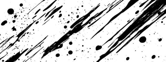 Vintage woodcut texture illustration featuring random ink splashes and streaks on a white background vector