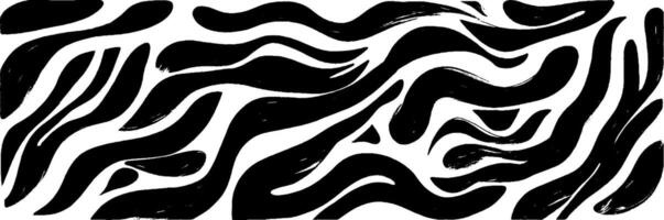 Vintage woodcut illustration featuring abstract squiggles in dynamic patterns vector
