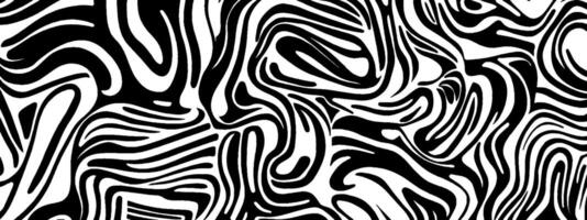 Vintage woodcut design featuring abstract random squiggles in stark black and white vector