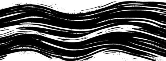 Vintage woodcut texture illustrating flowing lines and dynamic patterns in black and white vector