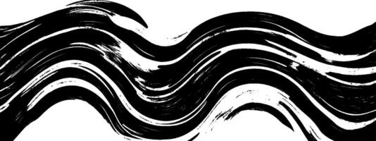 Vintage woodcut abstract illustration featuring dynamic squiggles and flowing lines vector