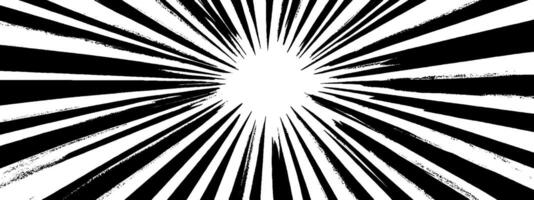 Vintage woodcut illustration featuring dynamic radial lines emanating from a central point vector