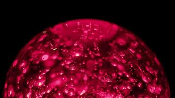 Magical Crystal Glass Sphere Circle With Bubbles and Bokeh video
