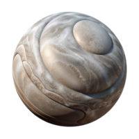 impressive modern Abstract Circular Shape with Textured Surface Transparent Background detailed png