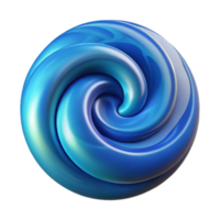 impressive modern Abstract Deep Ocean Swirl with Blue Gradient Isolated high quality png