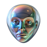 vibrant abstract Abstract Face Distorted Glass Reflection Transparent Background detailed png