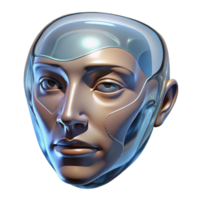 serene artistic Abstract Face Distorted Glass Reflection Transparent Background high resolution png