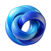magnificent rustic Abstract Intertwined Circles Blue Gradient Transparent Background png