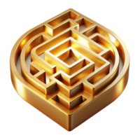 serene creative Abstract Luminari Maze Cutout on Transparent Background authentic png