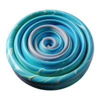serene creative Abstract Ocean Whirlpool Cutout Isolated Element professional png