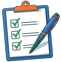 check mark checklist task management isolated illustration on white background vector