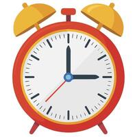 Alarm clock time isolated illustration on white background vector