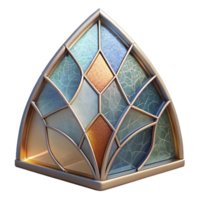 serene rustic Abstract Stained Glass Fragment Transparent Cutout genuine png