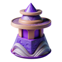 elegant classic Abstract Terraform Tower Cutout with Purple Hues authentic png